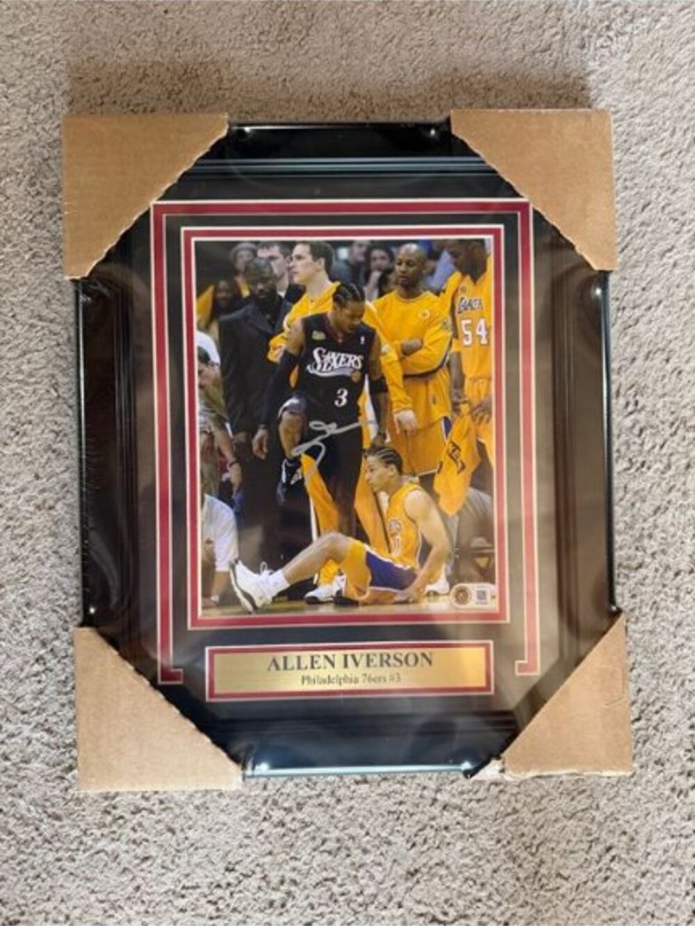 Allen Iverson signed autographed Philadelphia 76ers 8x10 photo framed Beckett
